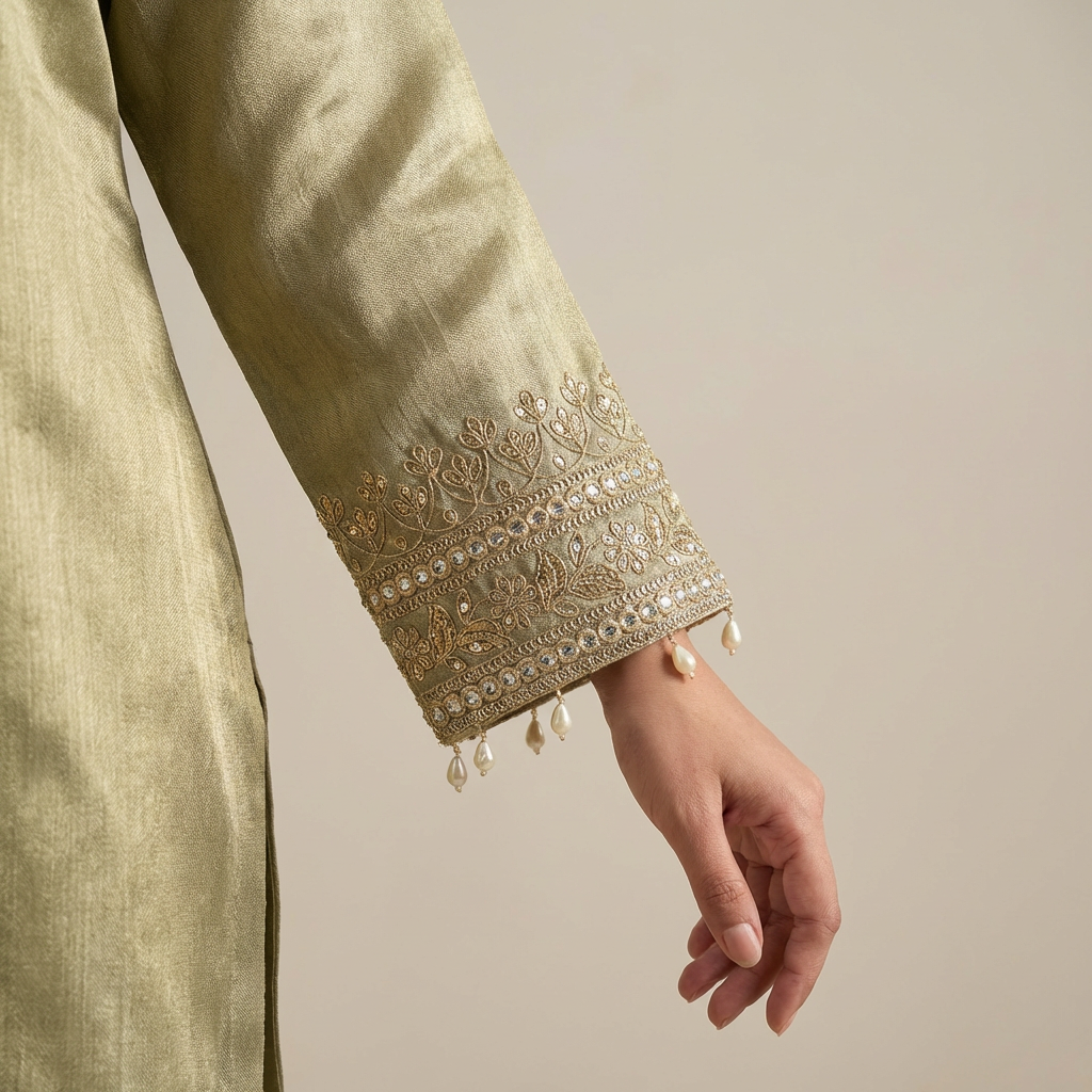 Henna Giraffe Silk Co-Ord Ethnic Set