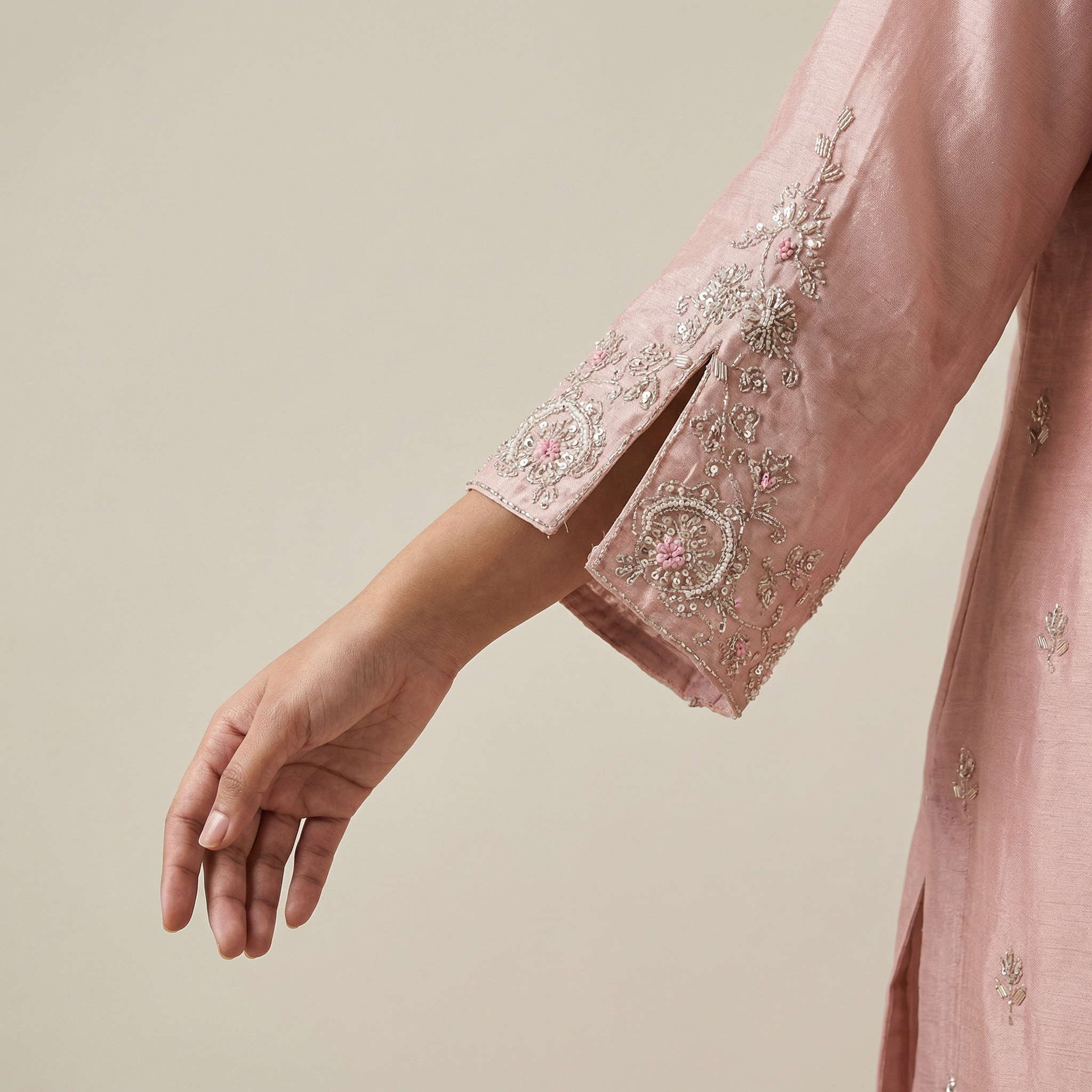Blush Noor Organza Sharara kurta Set