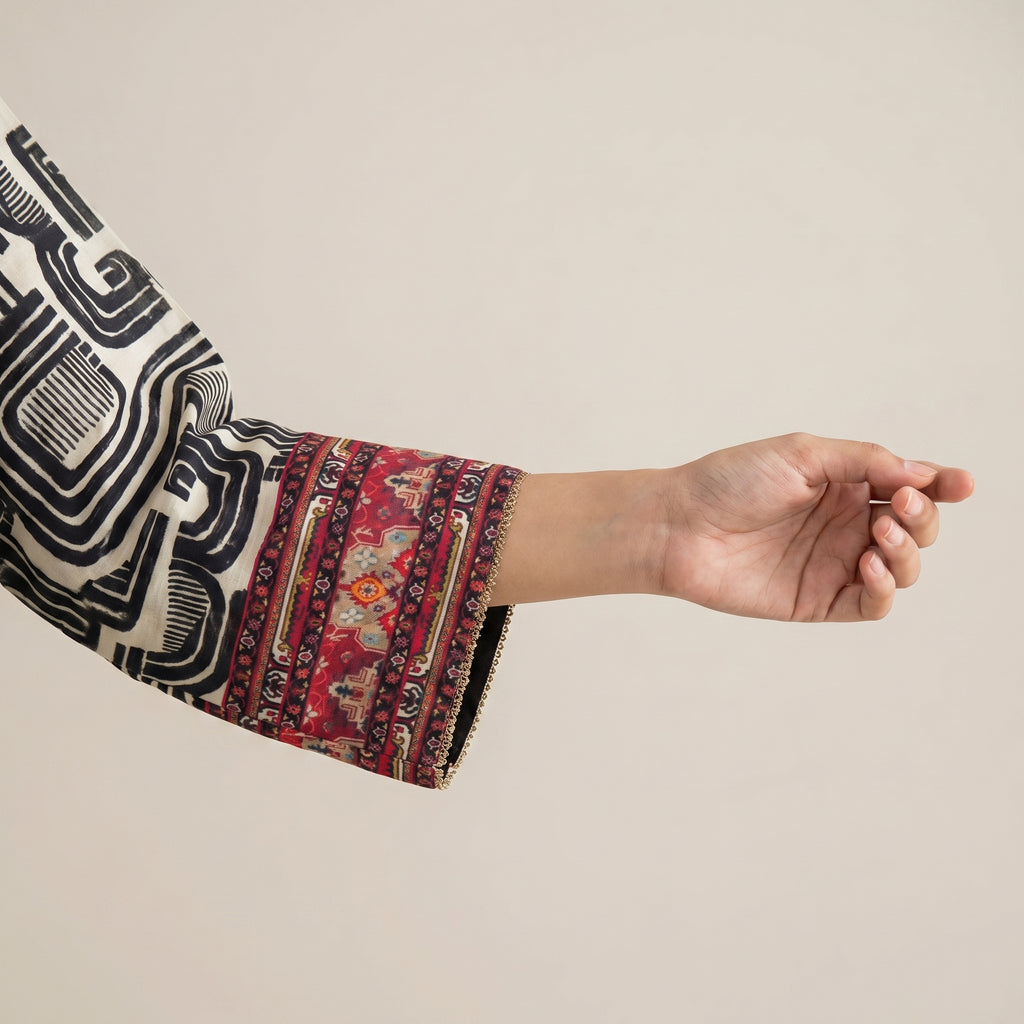 Maze Noir Heritage Viscose Kurta Set