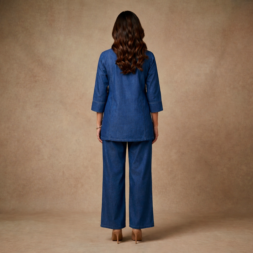Indigo Ease Denim Co-Ord Set