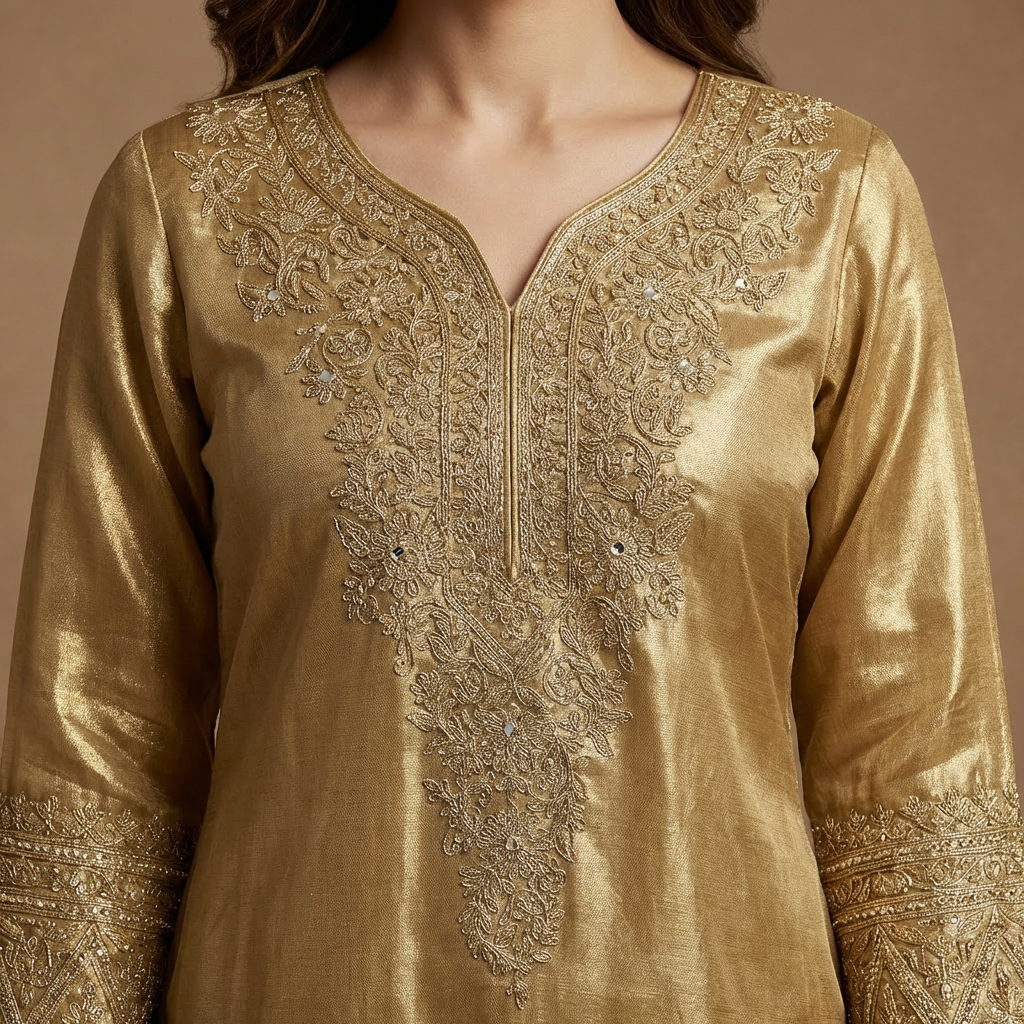 Svarnika Giraffe Silk Co-Ord Ethnic Set