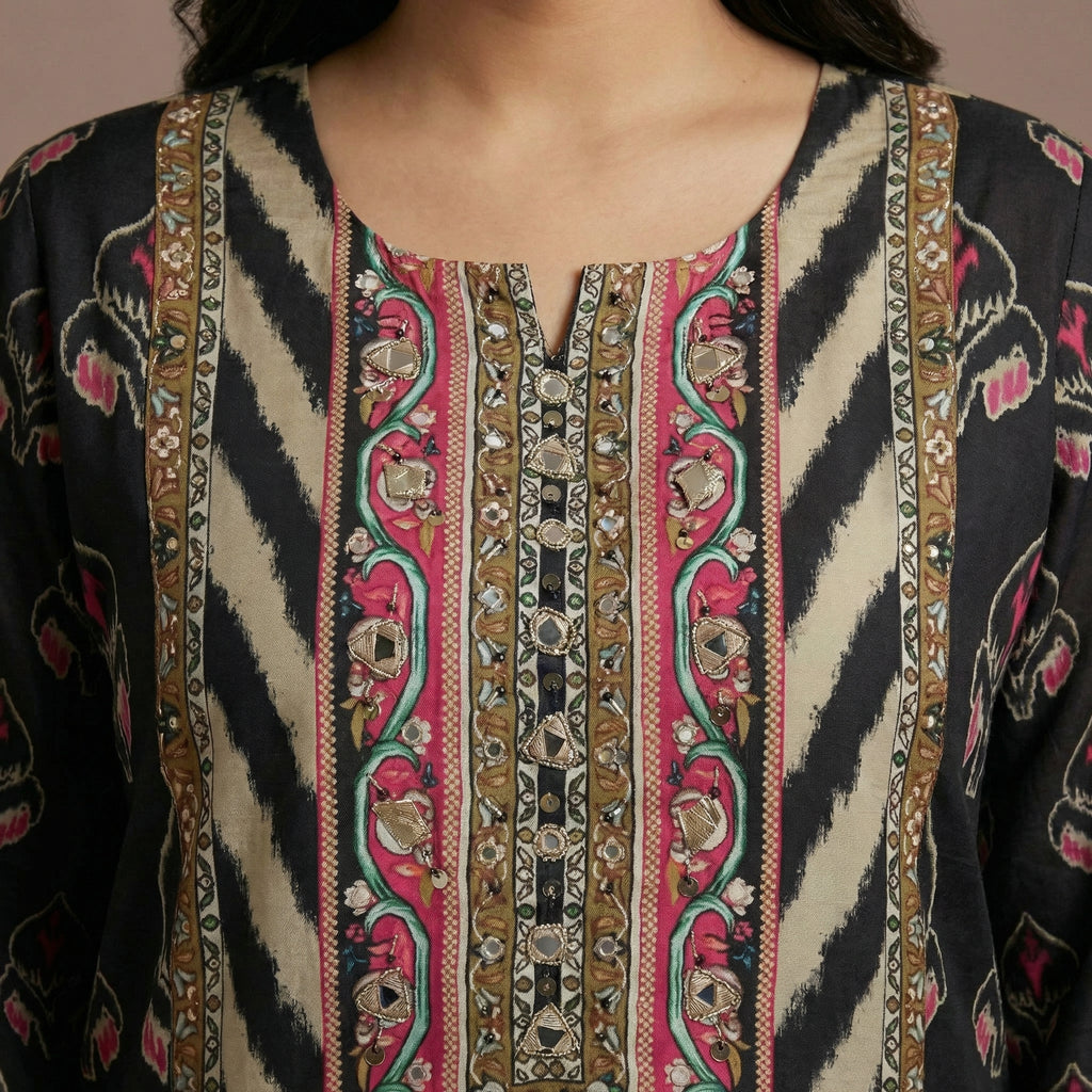Noir Symphony viscose Kurta Set
