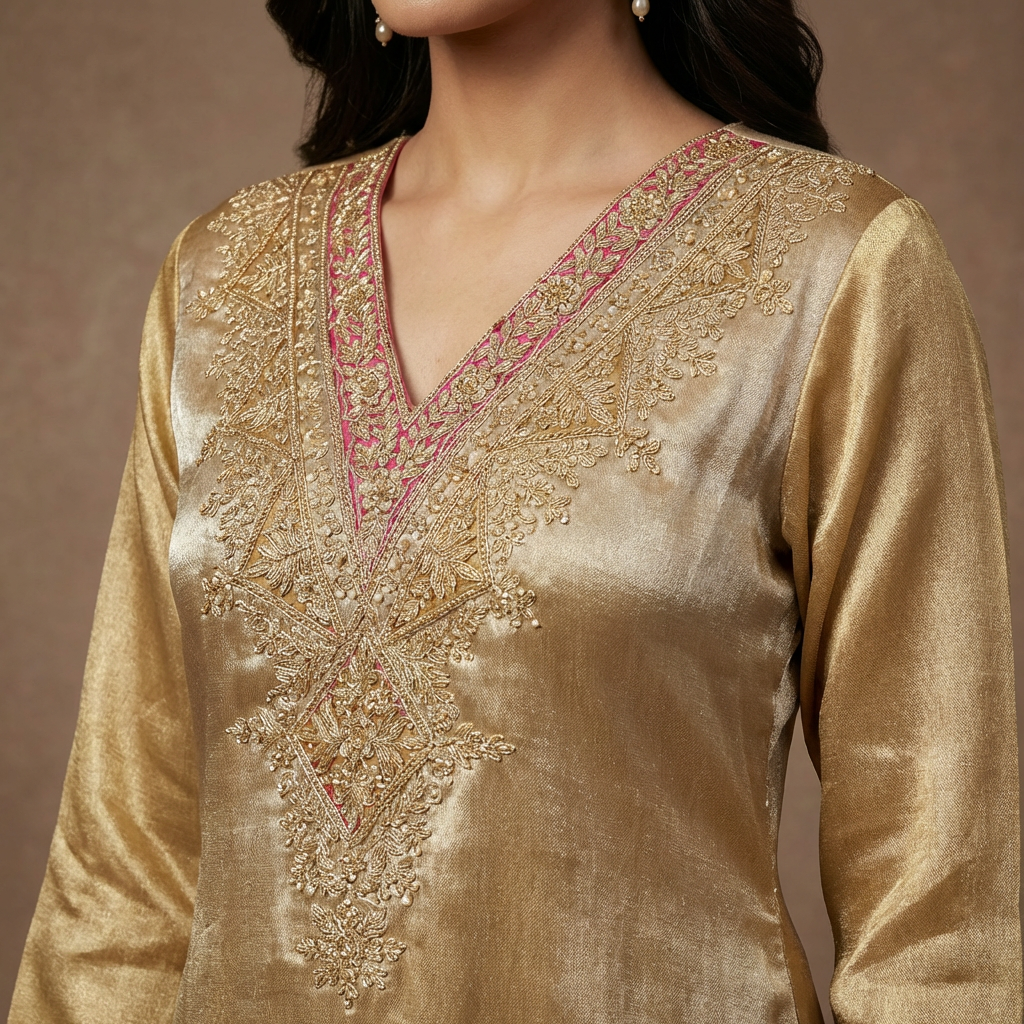 Swarn Giraffe Silk Ethnic Co-Ord Set
