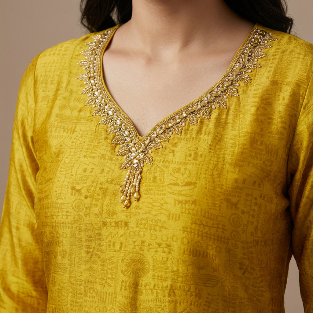 Sunlit Heritage Gajji Silk Kurta Set