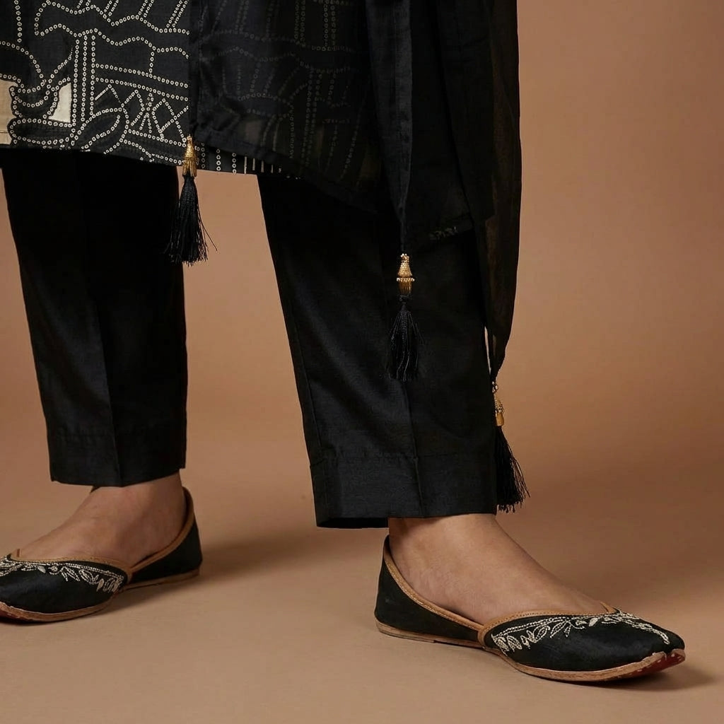 Midnight Heritage Gajji Silk Kurta Set