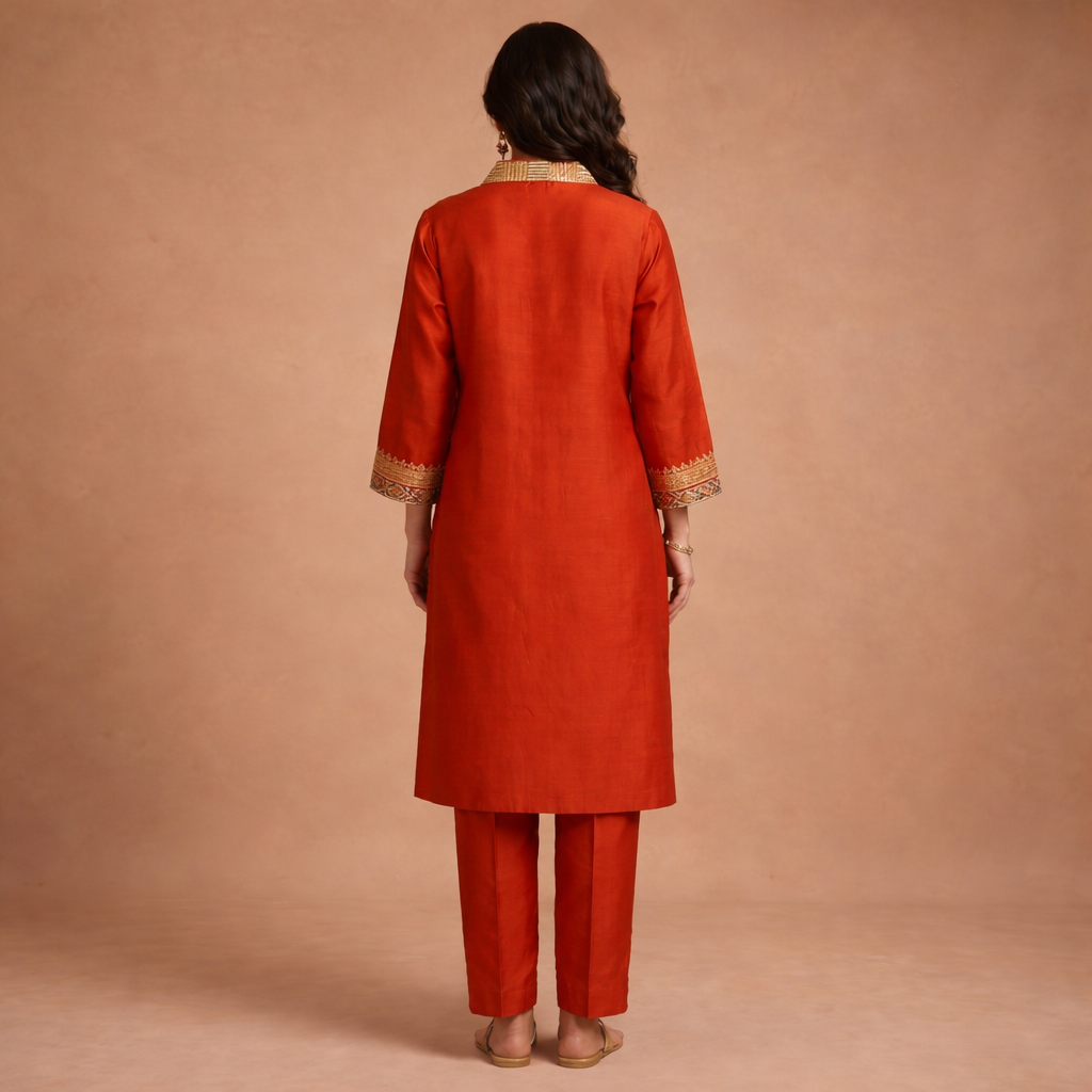 Sunset Ember Elegance Kurta Set