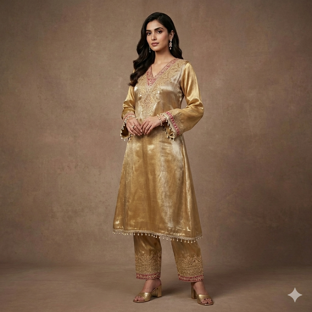 Swarn Giraffe Silk Ethnic Co-Ord Set