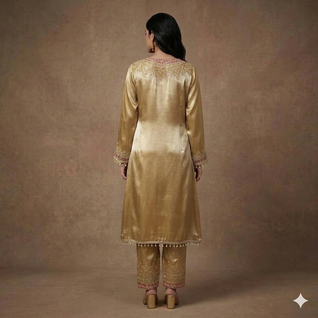 Swarn Giraffe Silk Ethnic Co-Ord Set