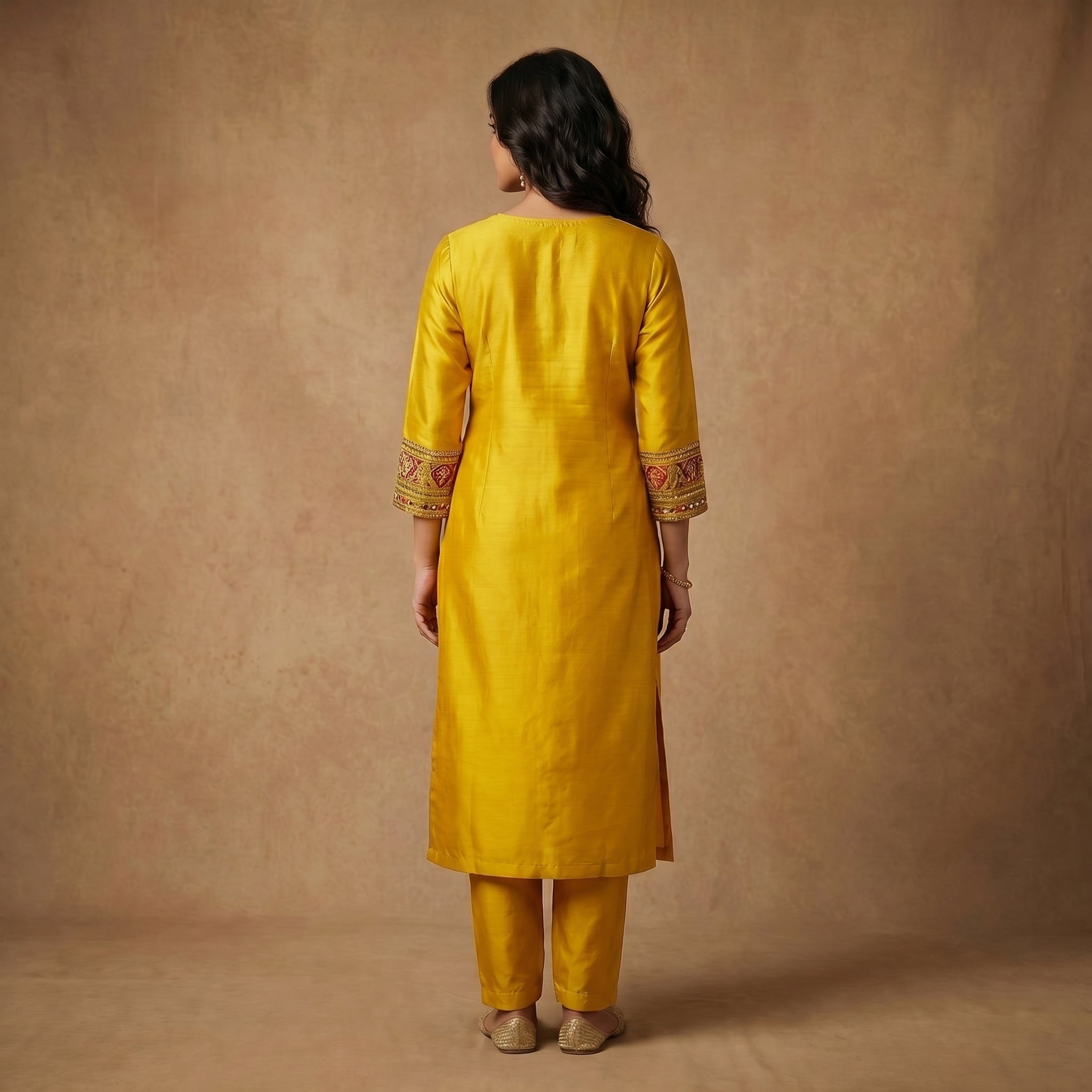 Sunehri Noor Embroidered Viscose Kurta Set
