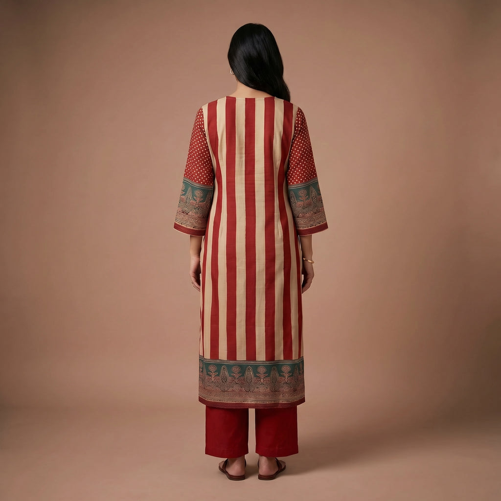 Sindoor Heritage Viscose Kurta Set