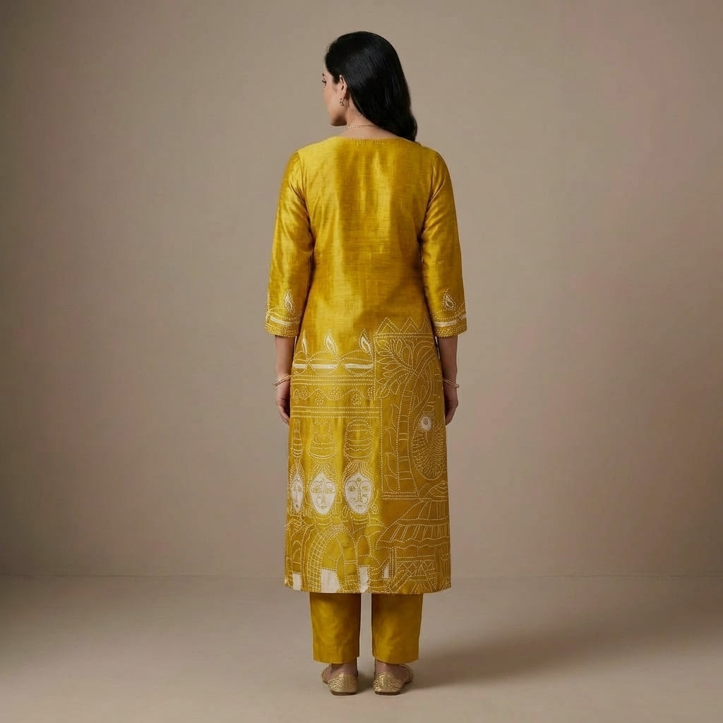 Sunlit Heritage Gajji Silk Kurta Set