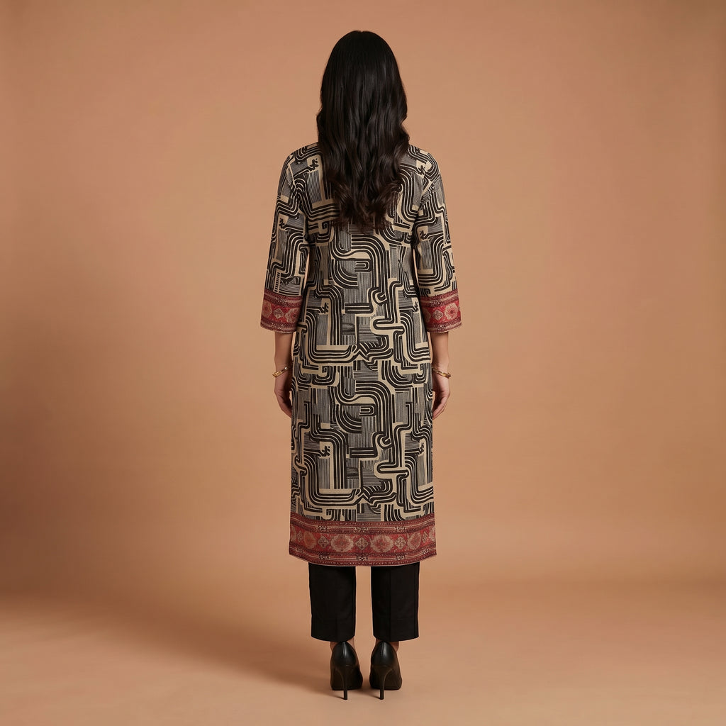 Maze Noir Heritage Viscose Kurta Set
