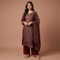 Royal Maroon Heritage Viscose Kurta Set