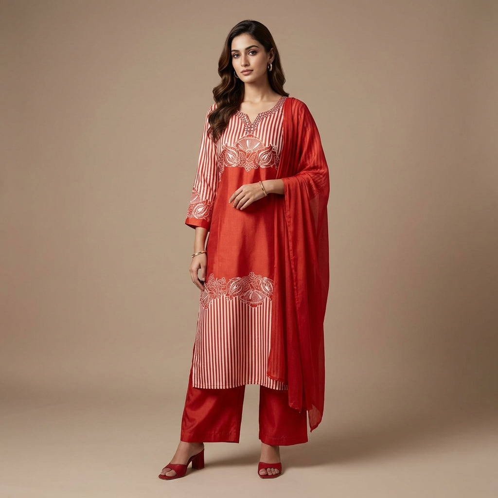 Scarlet Charm Printed Kurta Set