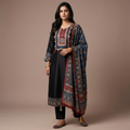 Midnight Ajrakh Elegance Kurta Set