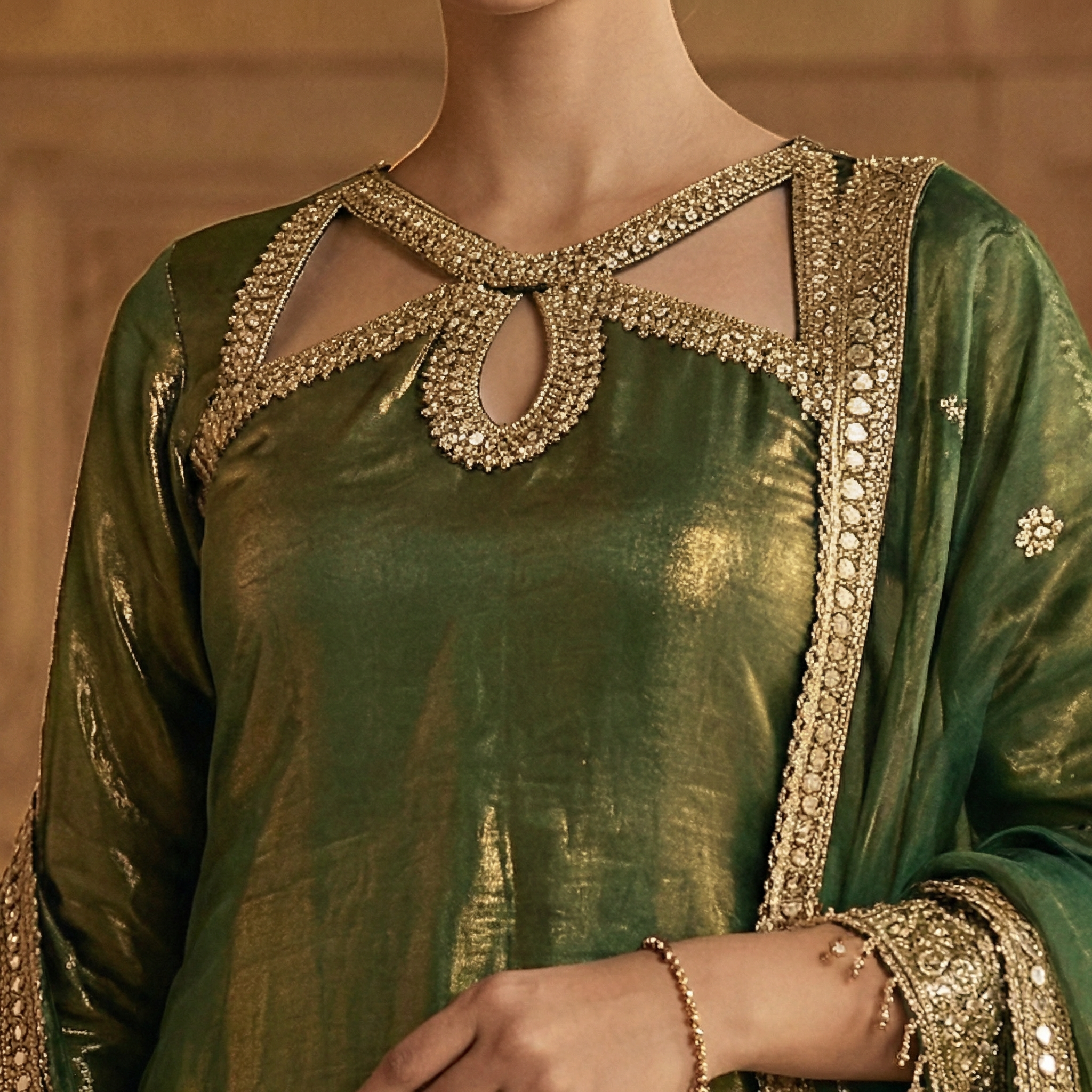 Kanak Green Sharara set for women