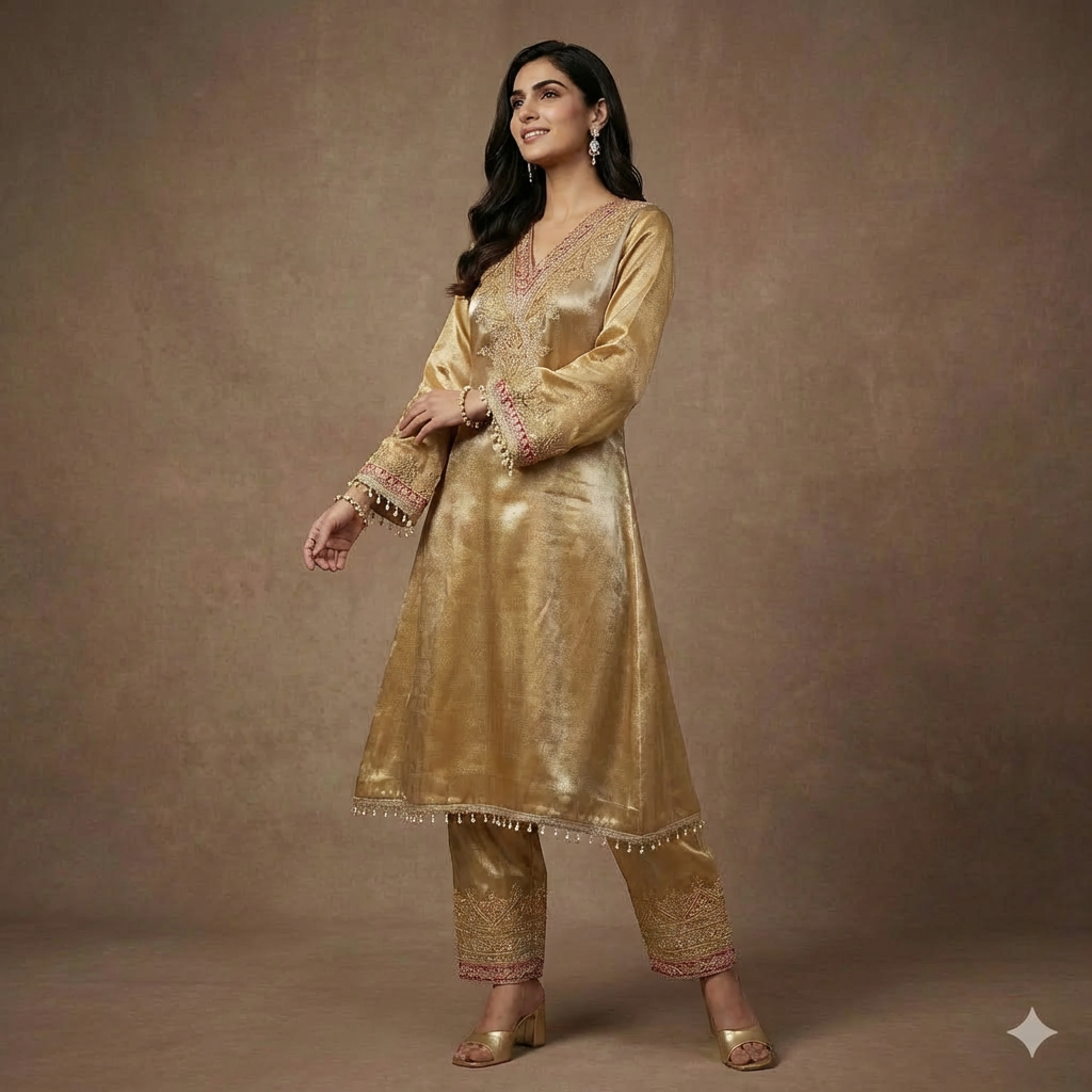 Swarn Giraffe Silk Ethnic Co-Ord Set