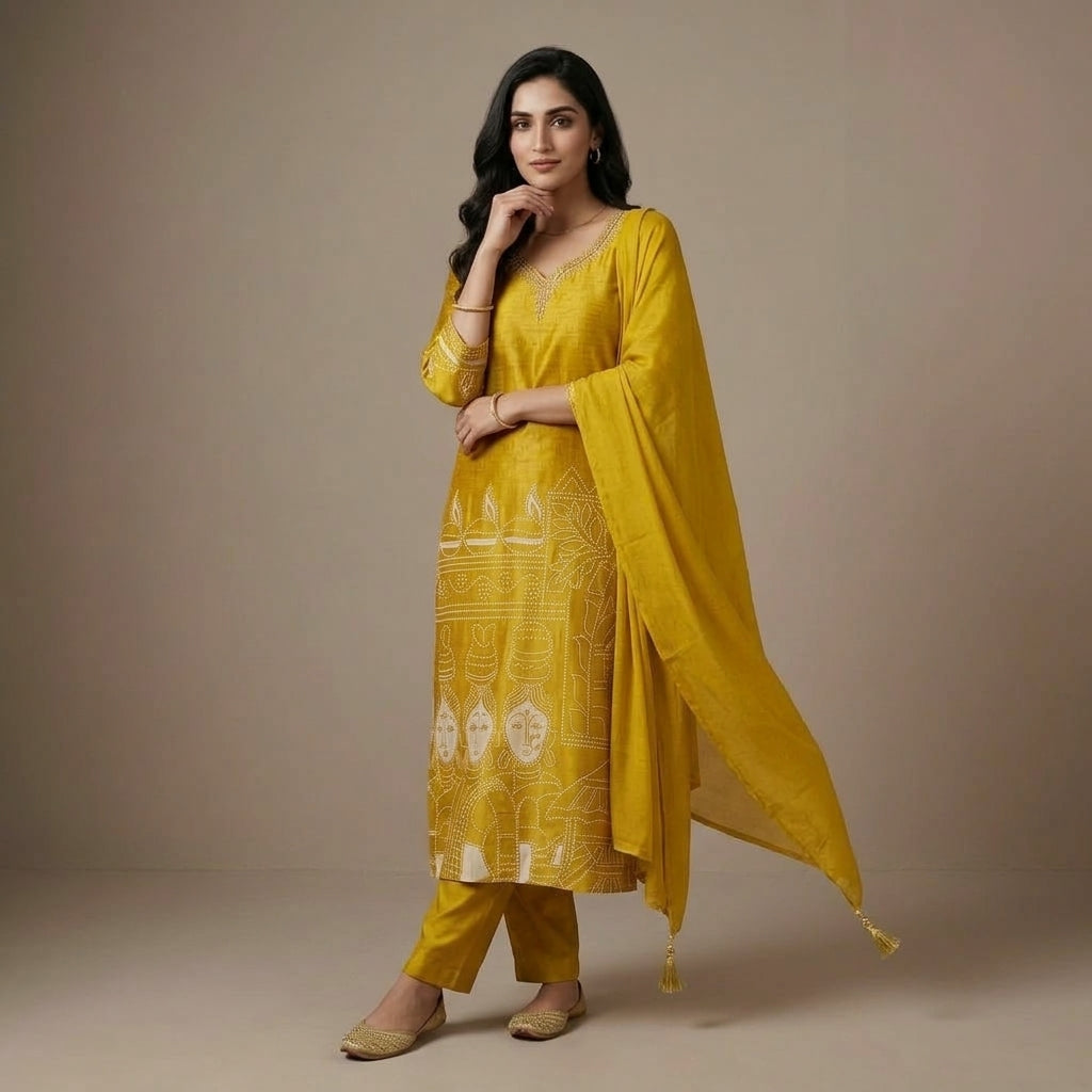Sunlit Heritage Gajji Silk Kurta Set