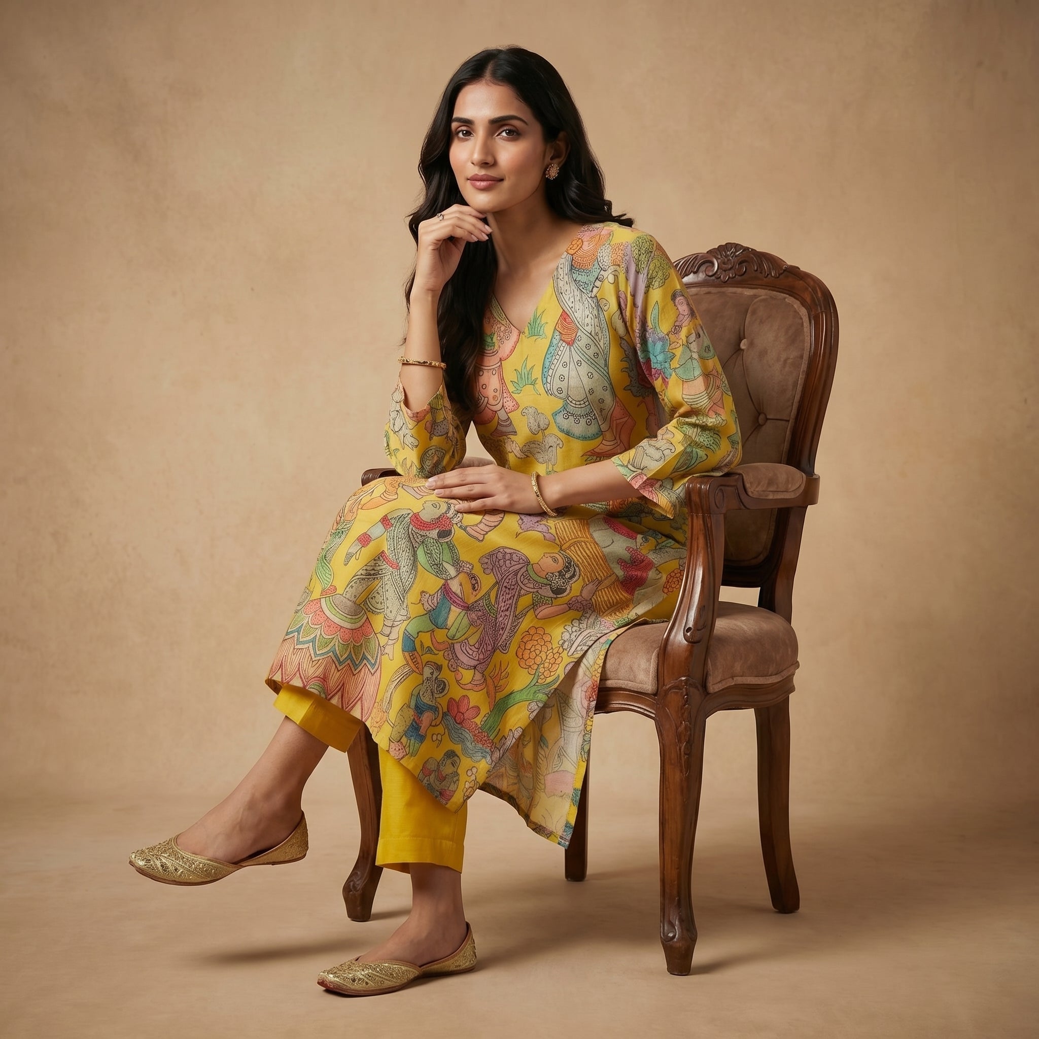 Golden Heritage Story Kurta Set