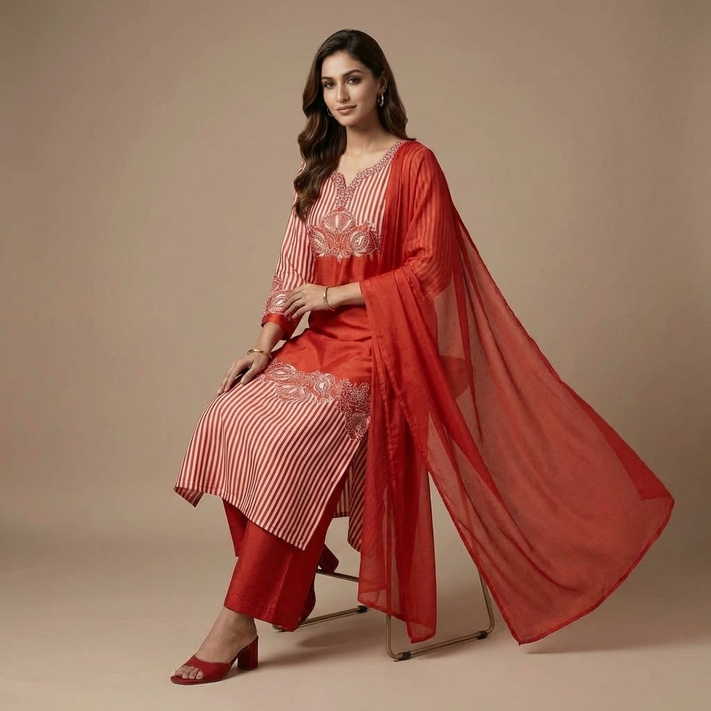 Scarlet Charm Printed Kurta Set